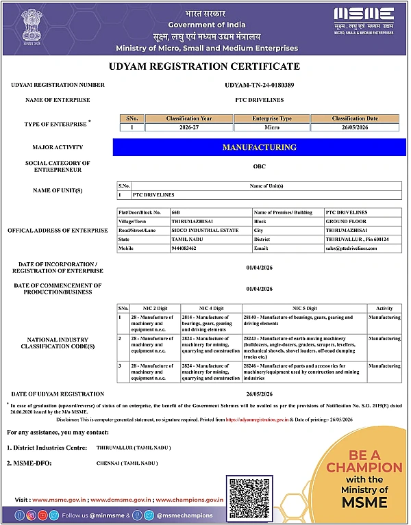 Udyam Registratiion Certificate